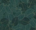 Trachten Dirndl Stoff  Tamara  - knitterarm - Blätter - smaragd  dunkelgrün  - 50 cm
