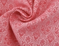 Bild 1 von Reststück Jacquard Mischgewebe knitterfrei Ornamentmuster - koralle korallenrot - 175 cm