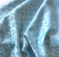 Bild 1 von Jacquard Stoff Trachten Dirndl  - Blume - zartblau türkis  - 50 cm