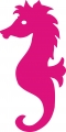 Bild 1 von Bügelmotiv Seepferdchen - pink