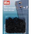 Bild 2 von 25 Stück Haken und Augen Pyrm - Spenzer - schwarz Größe 3