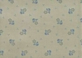 Bild 2 von Dirndl Stoff Baumwollsatin Blumen - sandgold - blaugrau - 50 cm