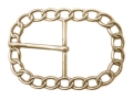 Gürtelschnalle mit Dorn - Schließe - Metall goldfarben -  45 mm 