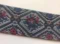 Borte Jacquardband Goblin schwarz/beige/grün/blau  3 Meter