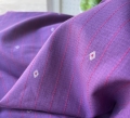 Bild 1 von Baumwollstoff - Indien  - handloom bestickt lila mit Kantha Streifen - 290 cm