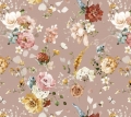 Bild 2 von Trachten Dirndl Baumwollsatin  - Blumen  - lachs pastell senf - 50cm