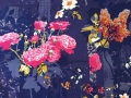 Bild 2 von Rapport Baumwollstoff - Rosen  - heidelbeere - 61 cm