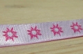 Webband EDELWEISS - silber/pink/silber glitzer