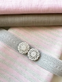 Bild 3 von Gobelin Jacquard - Dirndlstoff  gewebt  Streifen - zartrosa ivory - 100 cm