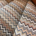 Bild 1 von Gobelin Jacquard - Dirndlstoff  gewebt  Zackenmuster  - senfgelb cognac braun creme   - 2x100 cm