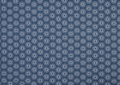 Reststück Baumwollstoff Popeline - Blumen - blau -  75 cm