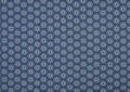 Reststück Baumwollstoff Popeline - Blumen - blau -  75 cm