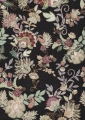 Bild 2 von Gobelin Jacquard Stoff Dirndl - Blumen schwarz  - 200 cm