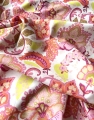 Bild 2 von Baumwollstoff Voile - Blumen  - weiß pink orange - 50 cm