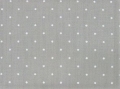 Dirndl Stoff Baumwollsatin Punkte - zartgrau weiß - 50 cm