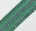 Gummiband für Trachtengürtel - 4 cm  - Falten smaragdgrün lurex Dirndlgürtel elastisch