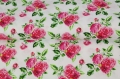 Dirndl Stoff Blumen - weiß -  50 cm