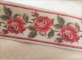 Borte Jacquardband Goblin Zierborte - rot weinrot grün - 6 cm breit  100 cm