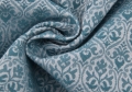Bild 1 von Reststück Jacquard knitterfrei Ornamentmuster -  türkis  petrol pastell - 180 cm