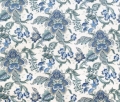 Bild 2 von Trachten Dirndl Stoff - Blumenmuster - creme blau seegrün - 190cm