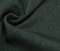 Wollsatin Jacquard Mischgewebe knitterfrei Ornamentmuster - dunkelgrün  - 50 cm