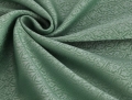 Reststück Wollsatin Jacquard knitterfrei Ornamentmuster - dunkles mintgrün salbei seegrün - 130 cm