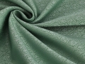 Wollsatin Jacquard Mischgewebe knitterfrei Ornamentmuster - dunkles mintgrün seegrün - 50 cm