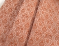 Reststück Jacquard Mischgewebe knitterfrei Ornamentmuster - kupfer pastell marille - 85cm