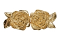Dirndlschnalle Schließe Rose  Schürze - Metall - goldfarben 14 mm