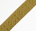 Borte Jacquardborte Webband Band  senfgelb goldgelb - 30 mm breit  - 3 Meter