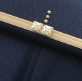 Bild 1 von Wollsatin Jacquard-Dirndl Stoffpaket monochrom nachtblau Isabella