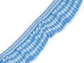 Bild 1 von Rüschengummi Rüschenborte Vichy Karo - hellblau - 20 mm