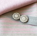 Bild 2 von Gobelin Jacquard - Dirndlstoff  gewebt  Streifen - zartrosa ivory - 100 cm