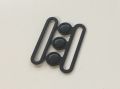 Bild 2 von Dirndlschnalle Schließe  Schürze - Metall - schwarz - 5 cm