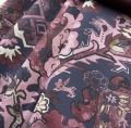 Bild 1 von Dirndlstoff Ornamentdruck dunkelblau burgunderrot rosa - 200 cm