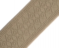 Reststück Gummiband - 5 cm  - dunkel creme beige Dirndlgürtel elastisch gewebt 72cm