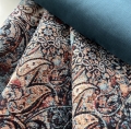 Bild 1 von Gobelin Jacquard  - petrol pastel cognac   - 2x100 cm