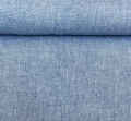 Bild 1 von Fischgrat Halbleinen Baumwoll-Leinenstoff - Twill  - mittelblau -  50 cm