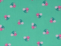 Reststück Blumen Stoff Dirndl - kräftiges mint - 48 cm