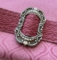 Bild 2 von Dirndlspange  Schürzenspange - Metall - mittelgrau 40mm