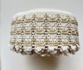 Bild 2 von Borte Zierborte - creme gold lurex  6cm breit  -  3 Meter