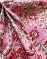 Bild 3 von Baumwollstoff - Indien  - blockprint Handdruck Blumen wassermelonen-pink rot grün  - 50 cm