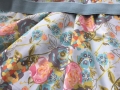 Sommerrock mit Gummibund - Blumen zartblau türkis rosa