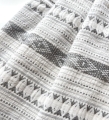 Bild 2 von Reststück Baumwollstoff Musselin - Querstreifen creme zartgrau -  190 cm