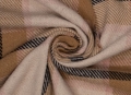 Bild 2 von Viskose-Wollmischung - Maxi Karo beige rosa - 50 cm