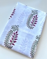 Reststück Baumwollstoff - Indien  - blockprint Handdruck Blumen - 190 cm