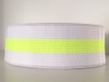 Gummiband für Trachtengürtel - 4 cm  - weiß neon gelb Dirndlgürtel elastisch gewebt