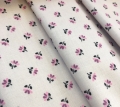Bild 1 von Reststück Dirndl Stoff Baumwollsatin kleine Blumen - creme - 80 cm