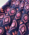 Bild 1 von Reststück Dirndl Stoff Blumen Ornamente -  dunkelblau  - 130 cm