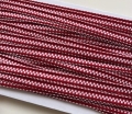 Samtband Samt Samtbänder  - 10 mm breit - dunkelrot  weiß 
